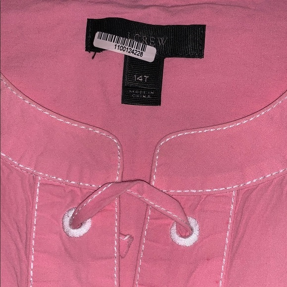 J Crew Pink Cotton Top Size 14 Tall - Picture 2 of 5